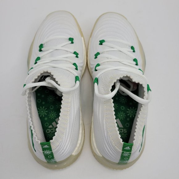 Sample Adidas SM Crazy Exp Low Christmas Mens Shoes White Green AQ0373 US Size 9 main image 4